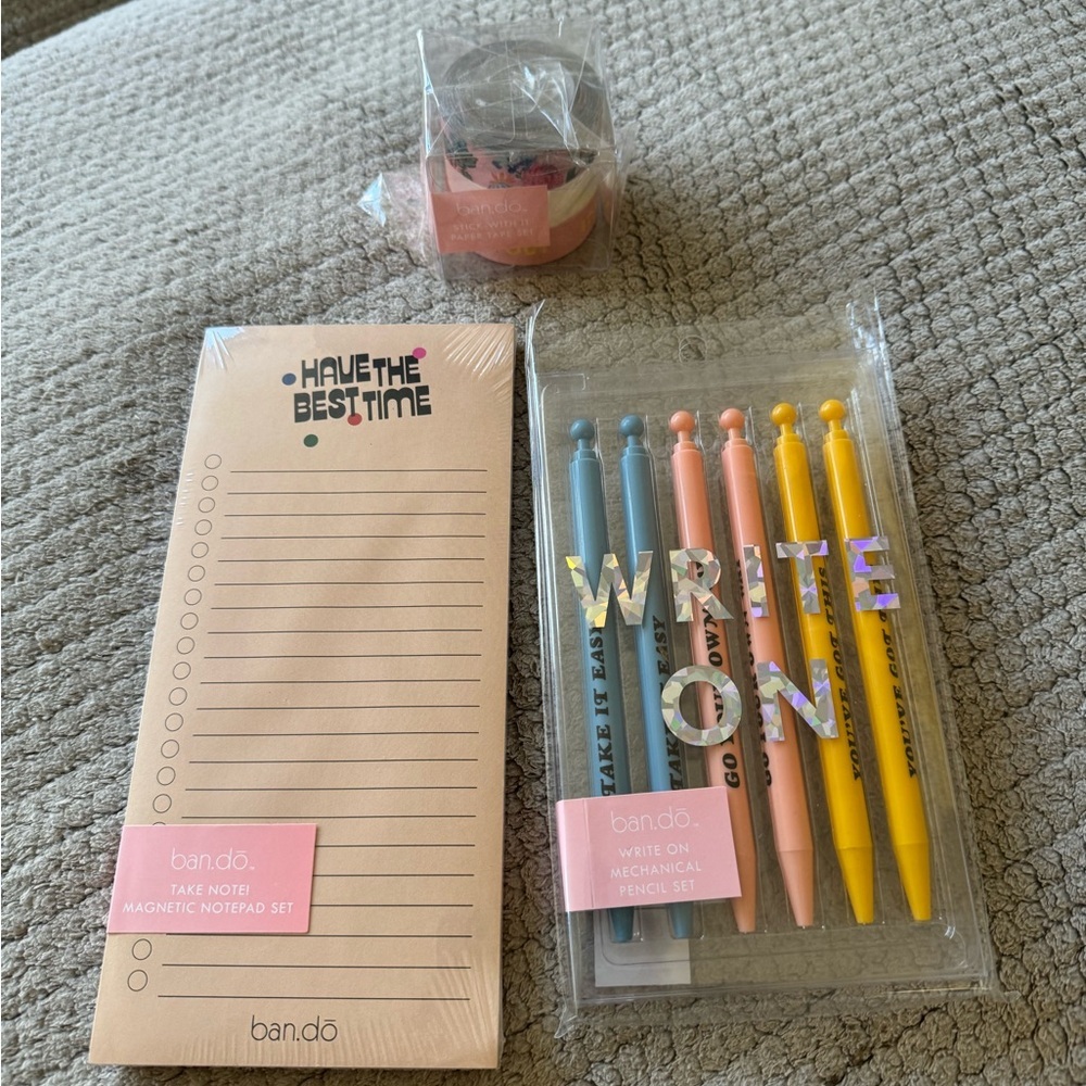 Ban.do Notepad Mechanical Pencil Paper Tape Bundle